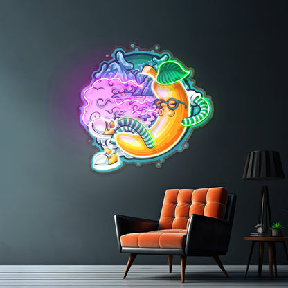 Bankrupt Peach Artwork Led Neon Sign