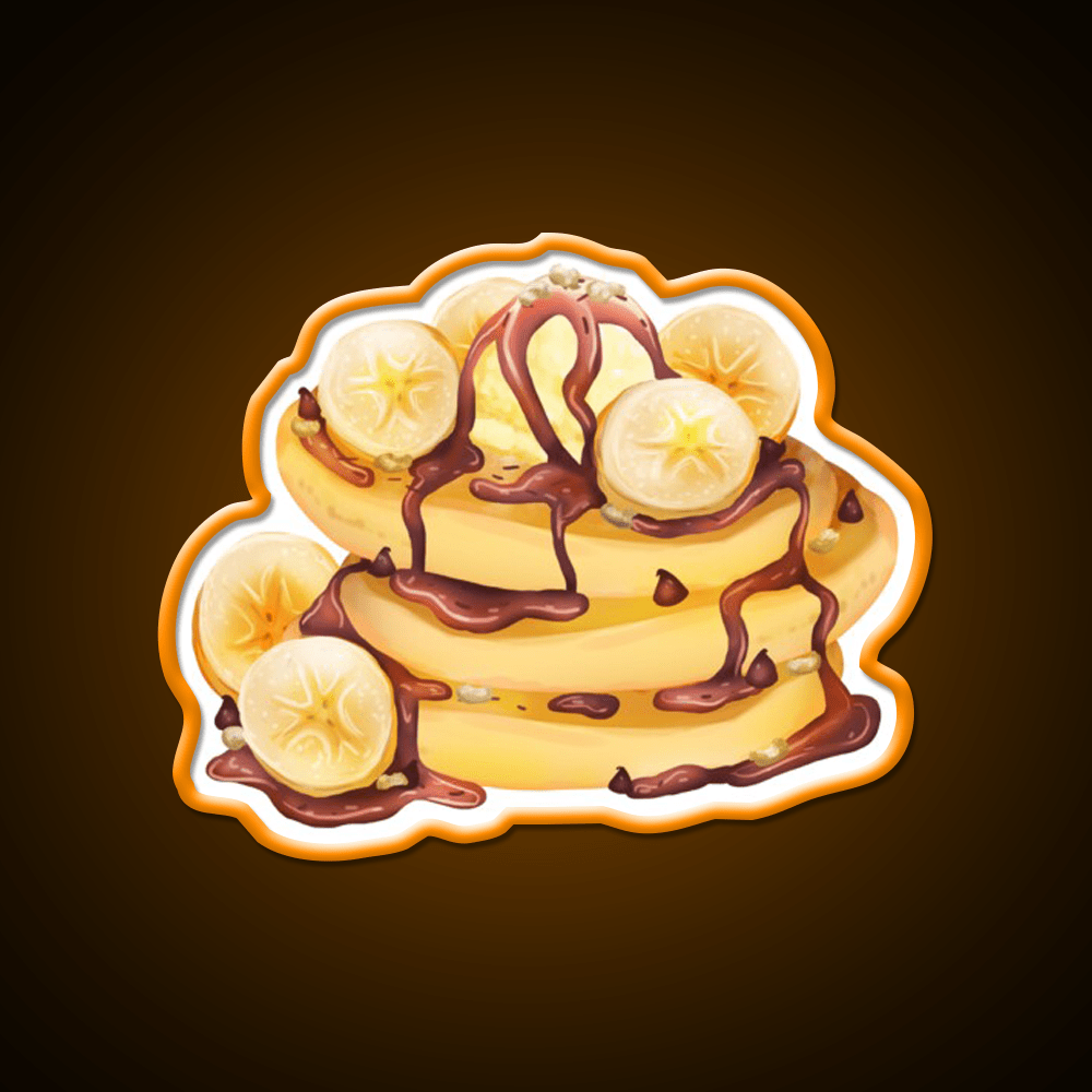 Banana Pancakes Snack Food Led Neon Sign Rgb Color - Shineneon