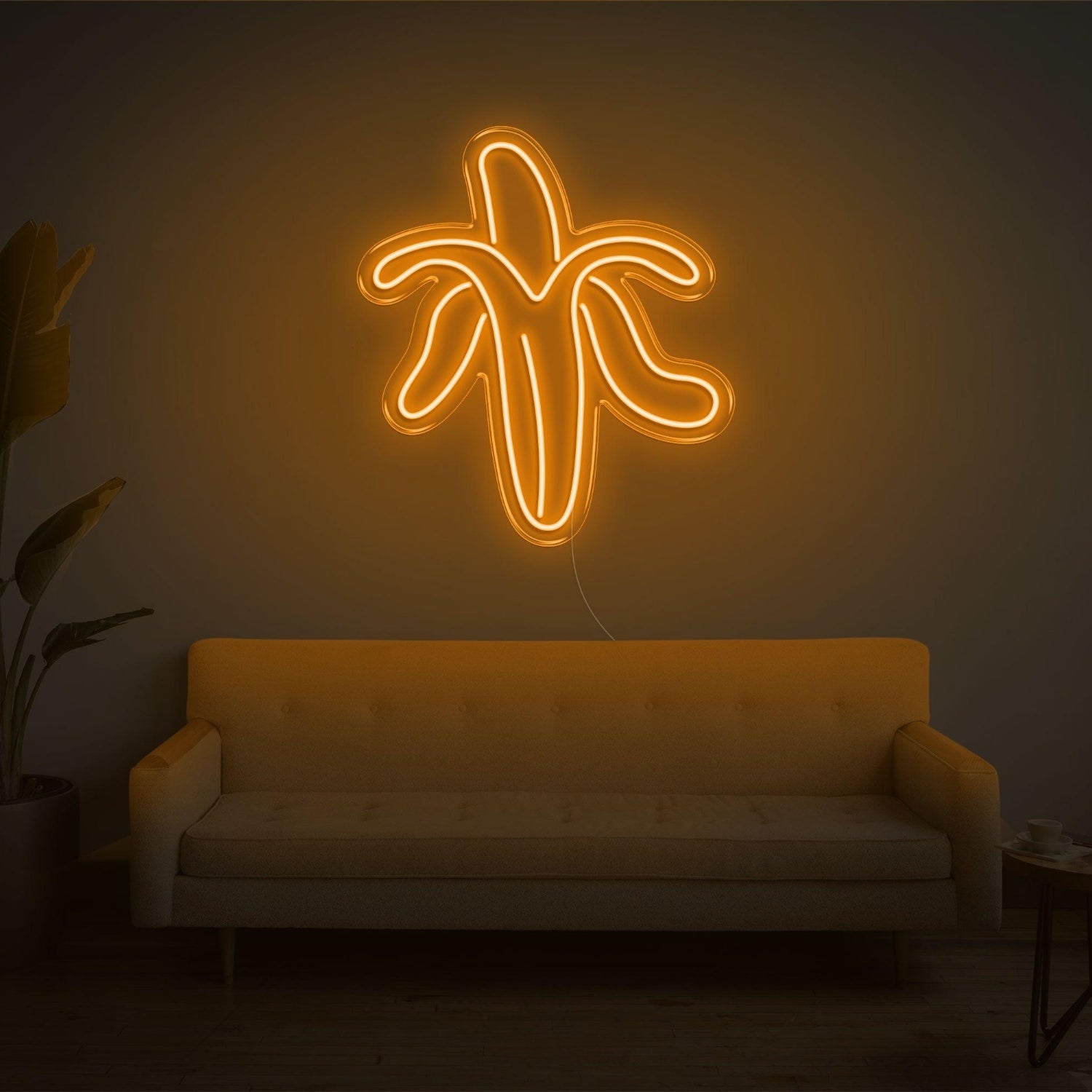 Banana Peel Yellow Led Neon Sign For Home And Cafe Decor | Shineneon