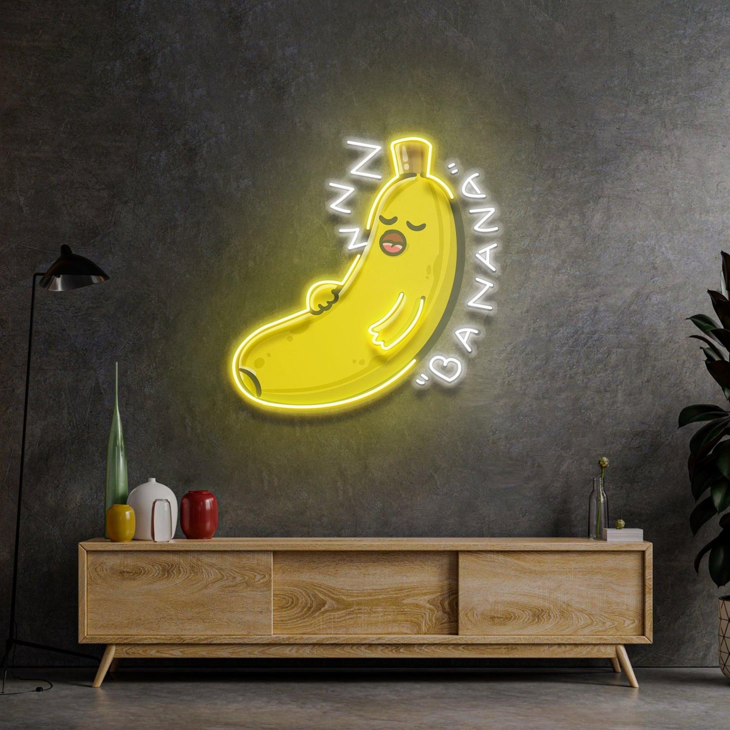 Banana Sleep Gorilla Helmet Uv Printed Led Neon Sign For Indoor Studio Decor | Shineneon