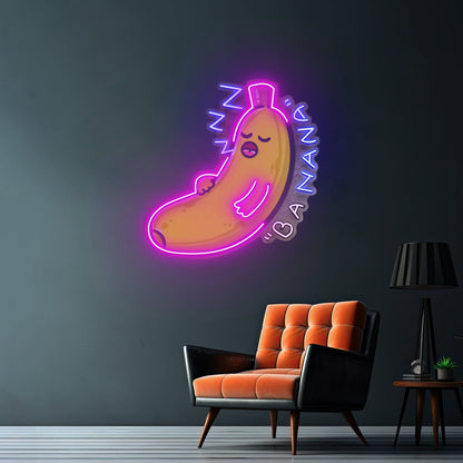 Banana Sleep Led Neon Sign Light Custom Led Signs - Shineneon