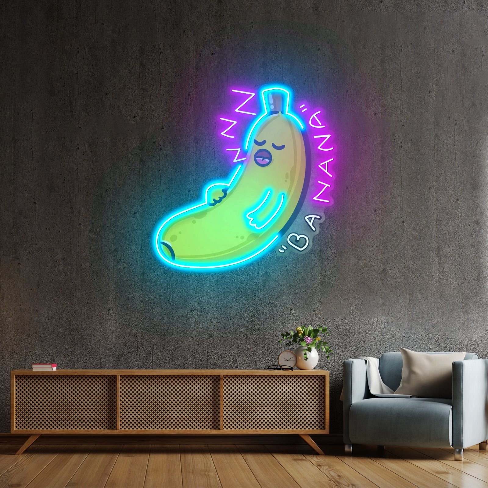 Banana Sleep Led Neon Sign Light Custom Led Signs - Shineneon