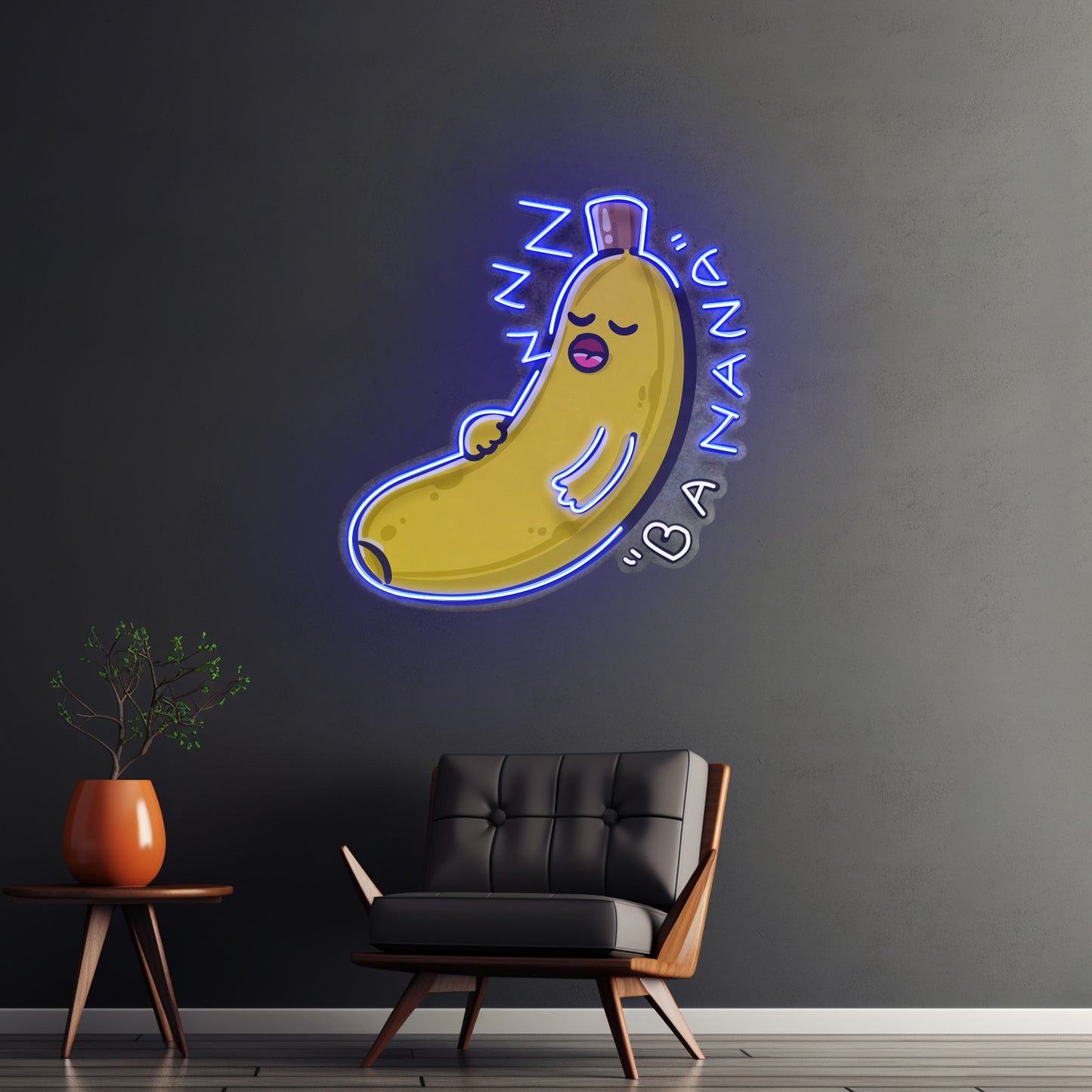 Banana Sleep Led Neon Sign Light Custom Led Signs