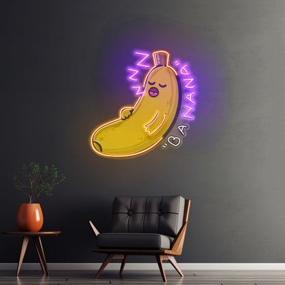 Banana Sleep Led Neon Sign Light Custom Led Signs