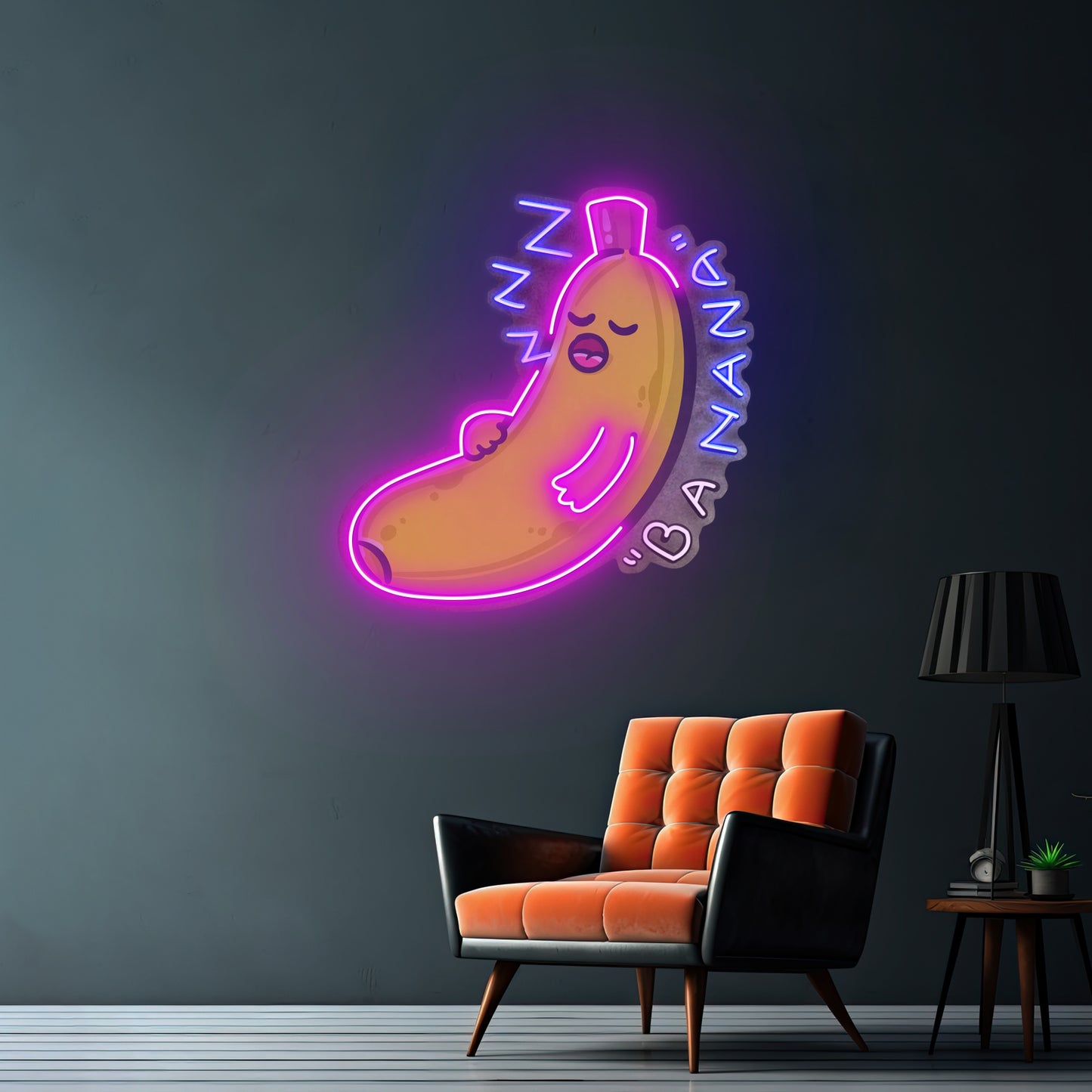 Banana Sleep Led Neon Sign Light Custom Led Signs