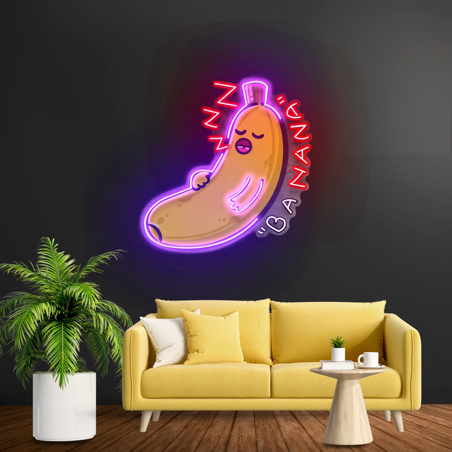 Banana Sleep Led Neon Sign Light Custom Led Signs