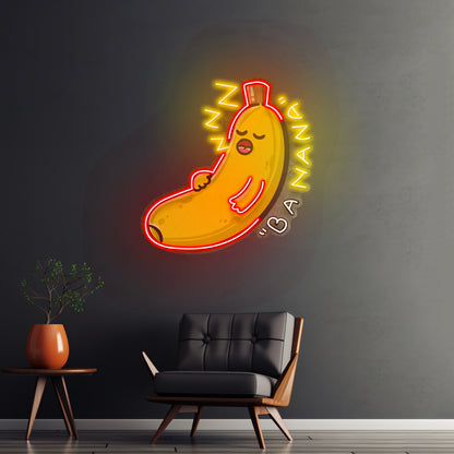 Banana Sleep Led Neon Sign Light Custom Led Signs