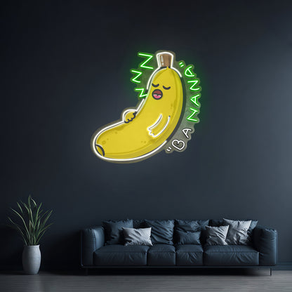 Banana Sleep Led Neon Sign Light Custom Led Signs