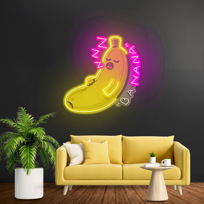 Banana Sleep Led Neon Sign Light Custom Led Signs