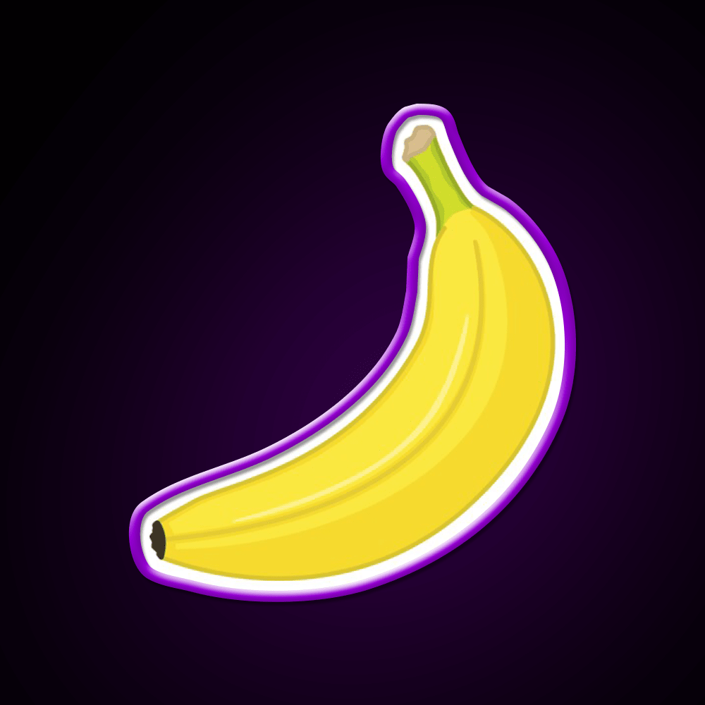 Banana Snack Food Led Neon Sign Rgb Color - Shineneon