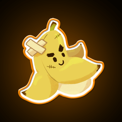 Bandaged Punk Banana Snack Food Led Neon Sign Rgb Color - Shineneon