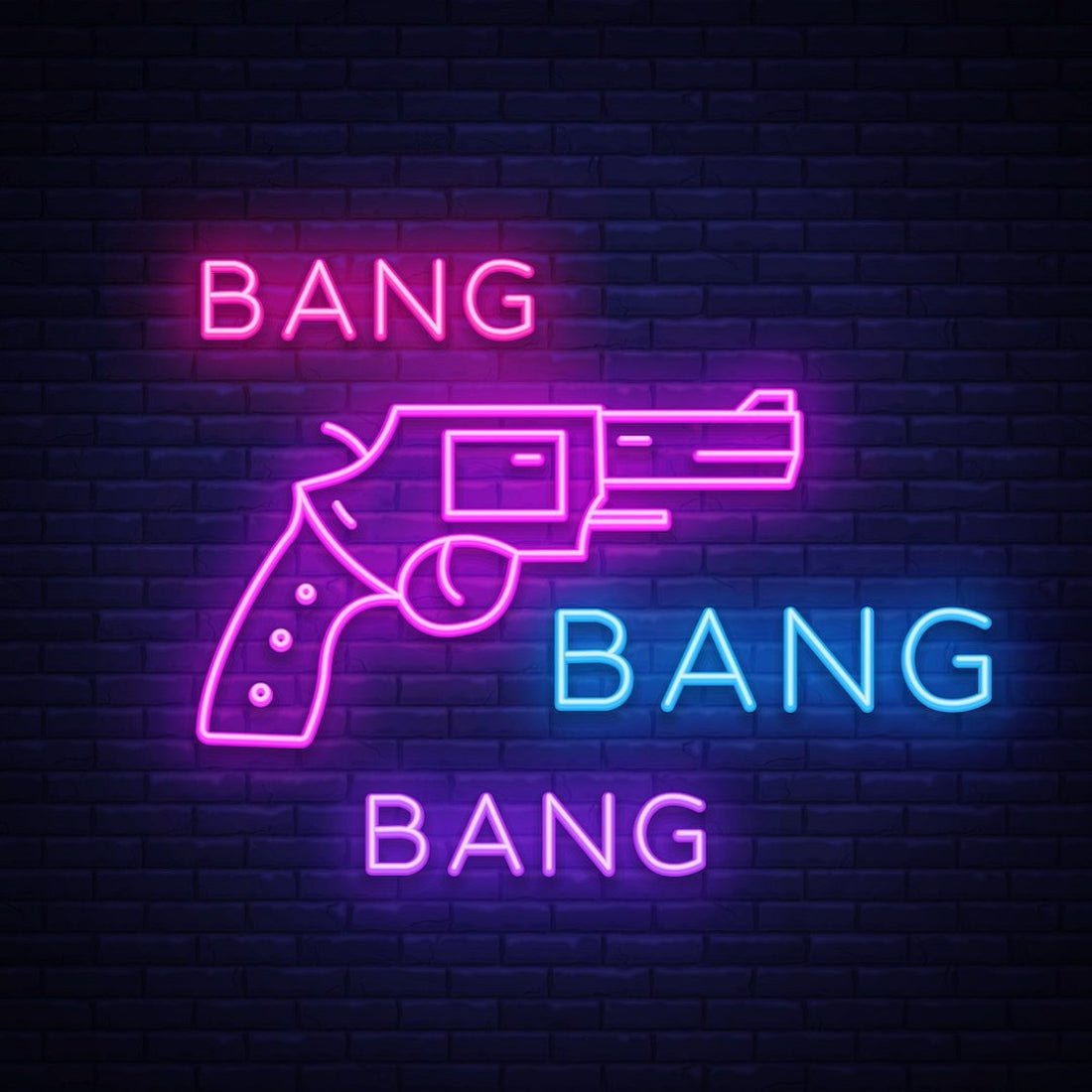 Bang Bang Gun Led Sign Business Neon Sign - Shineneon