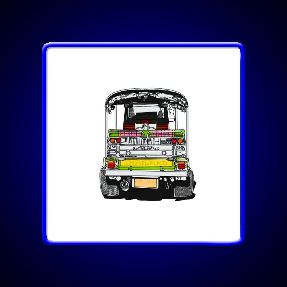 Bangkok Chinatown Thailand Tuktuk Travel Print Asian Cultural Led Neon Sign Rgb Color - LED neon sign view 5