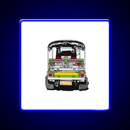 Bangkok Chinatown Thailand Tuktuk Travel Print Asian Cultural Led Neon Sign Rgb Color - LED neon sign view 5