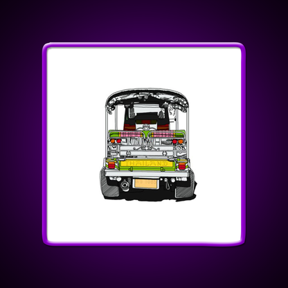 Bangkok Chinatown Thailand Tuktuk Travel Print Asian Cultural Led Neon Sign Rgb Color - LED neon sign view 9
