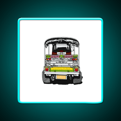 Bangkok Chinatown Thailand Tuktuk Travel Print Asian Cultural Led Neon Sign Rgb Color - Shineneon
