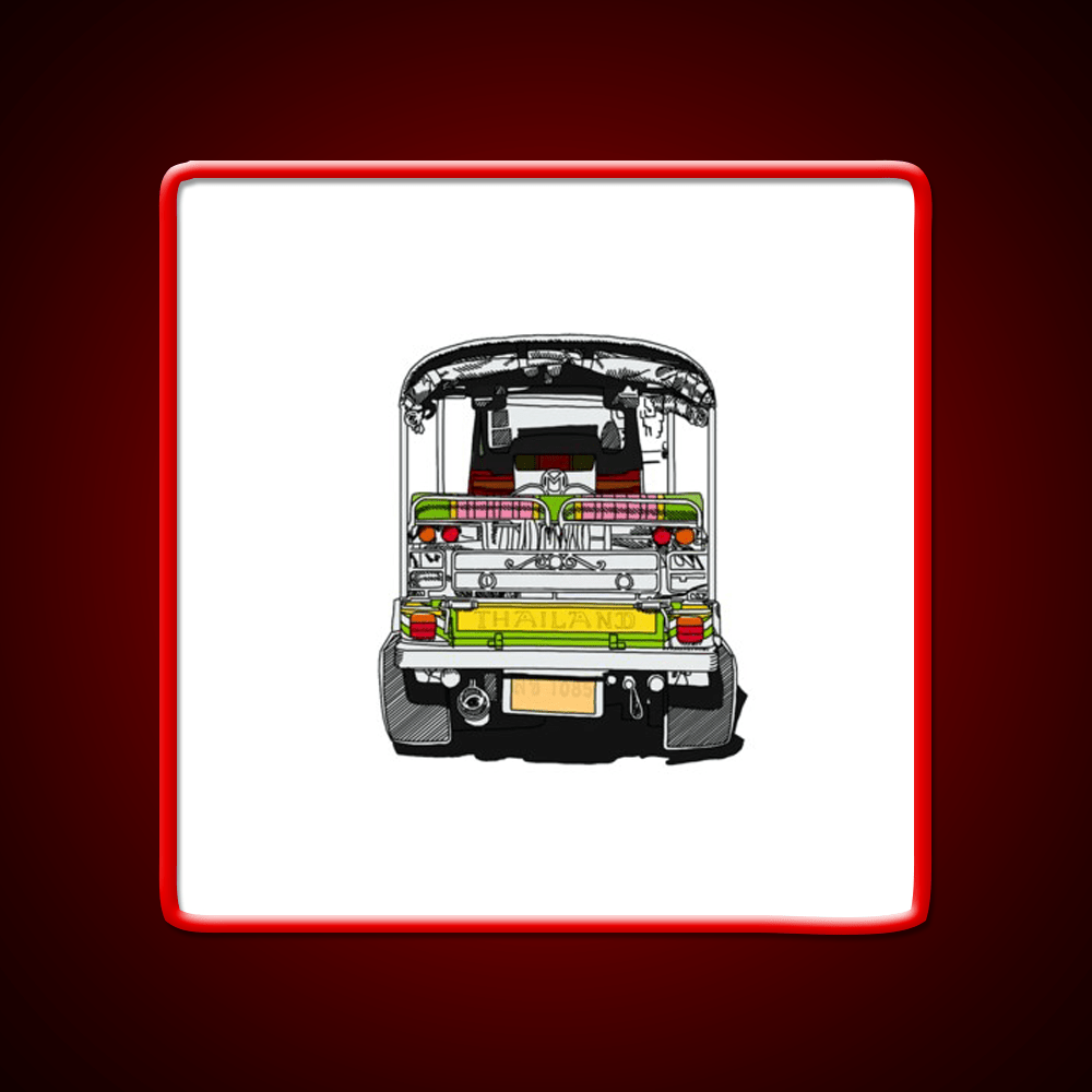 Bangkok Chinatown Thailand Tuktuk Travel Print Asian Cultural Led Neon Sign Rgb Color - Shineneon