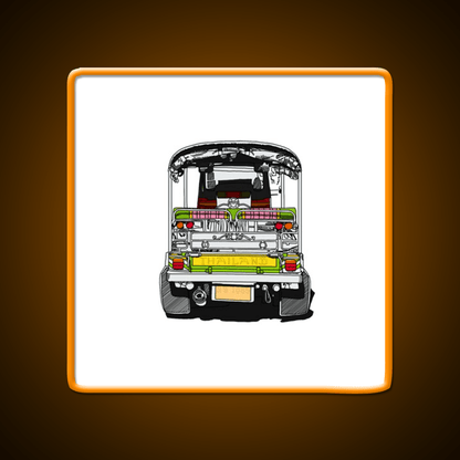 Bangkok Chinatown Thailand Tuktuk Travel Print Asian Cultural Led Neon Sign Rgb Color - Shineneon