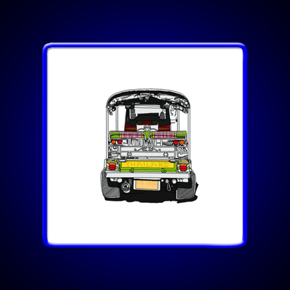 Bangkok Chinatown Thailand Tuktuk Travel Print Asian Cultural Led Neon Sign Rgb Color - Shineneon