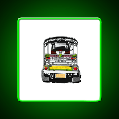 Bangkok Chinatown Thailand Tuktuk Travel Print Asian Cultural Led Neon Sign Rgb Color - Shineneon