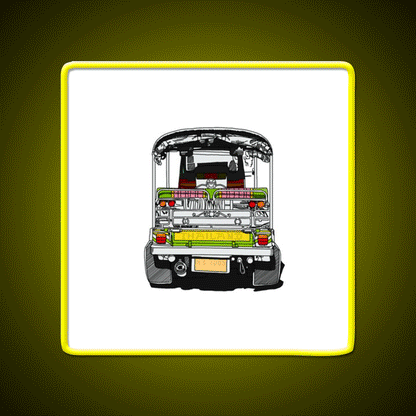 Bangkok Chinatown Thailand Tuktuk Travel Print Asian Cultural Led Neon Sign Rgb Color - Custom LED neon sign front view