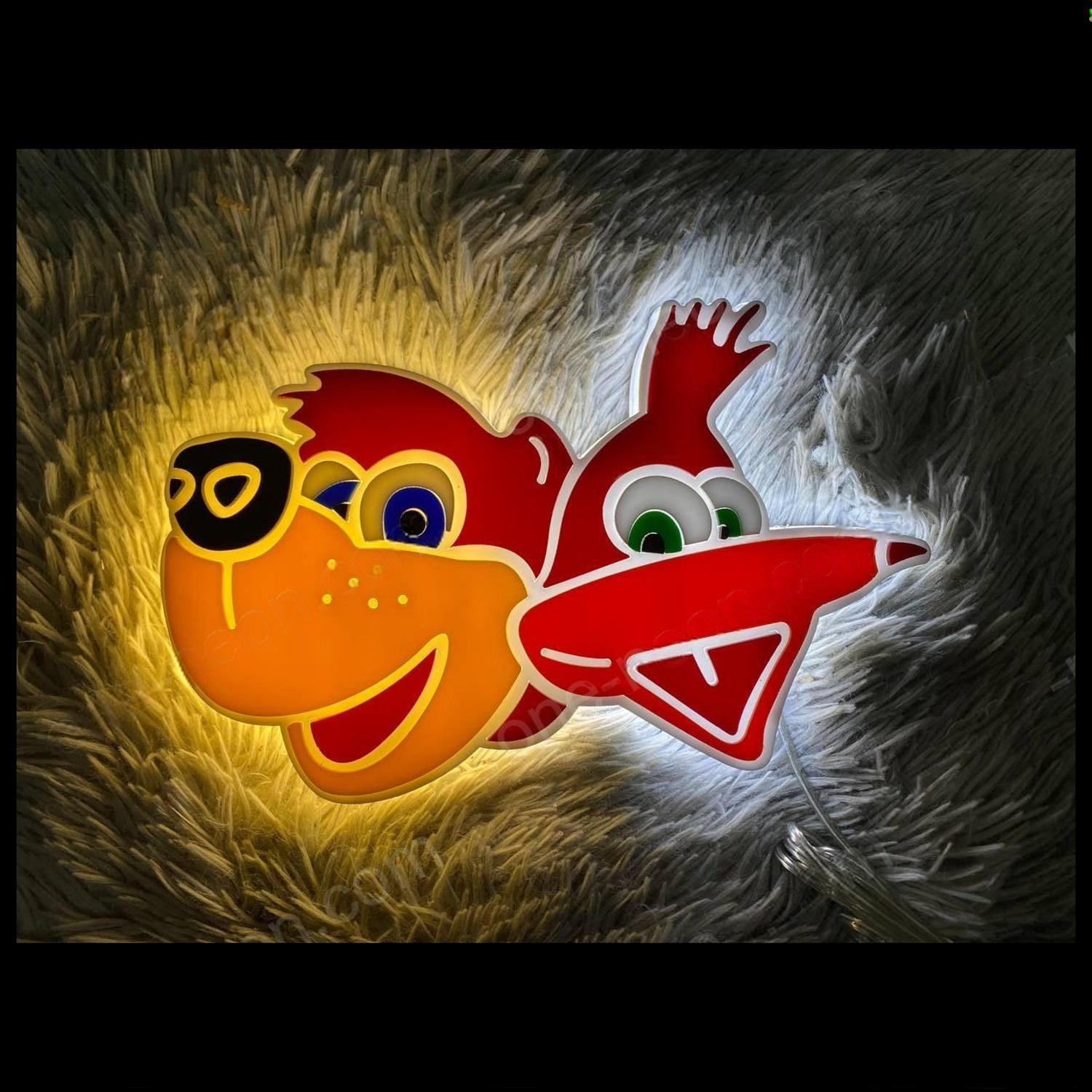 Banjo Kazooie Multicolor Cartoon Led Neon Sign For Indoor Kids Room ...