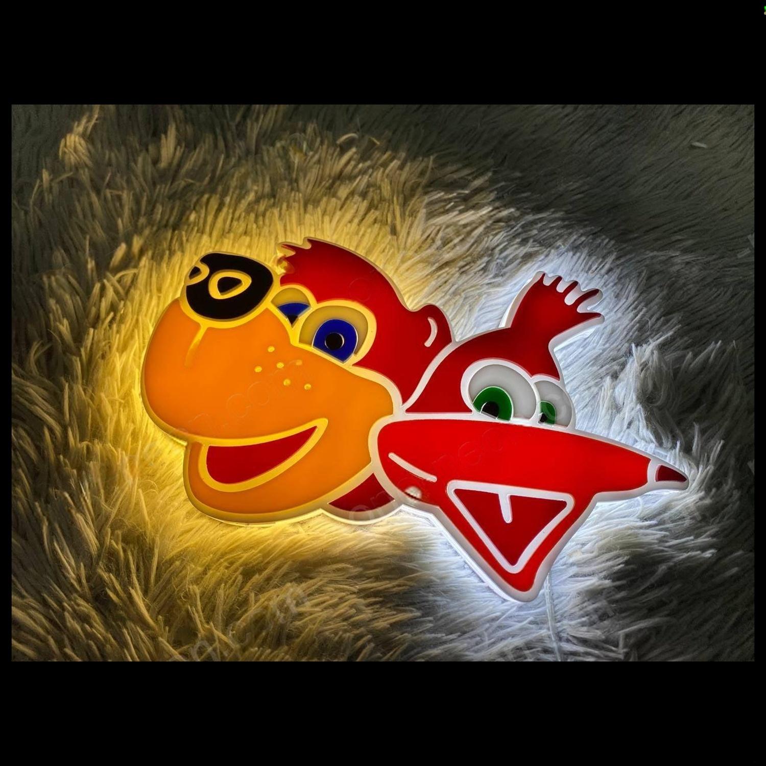 Banjo Kazooie Multicolor Cartoon Led Neon Sign For Indoor Kids Room Decor | Shineneon