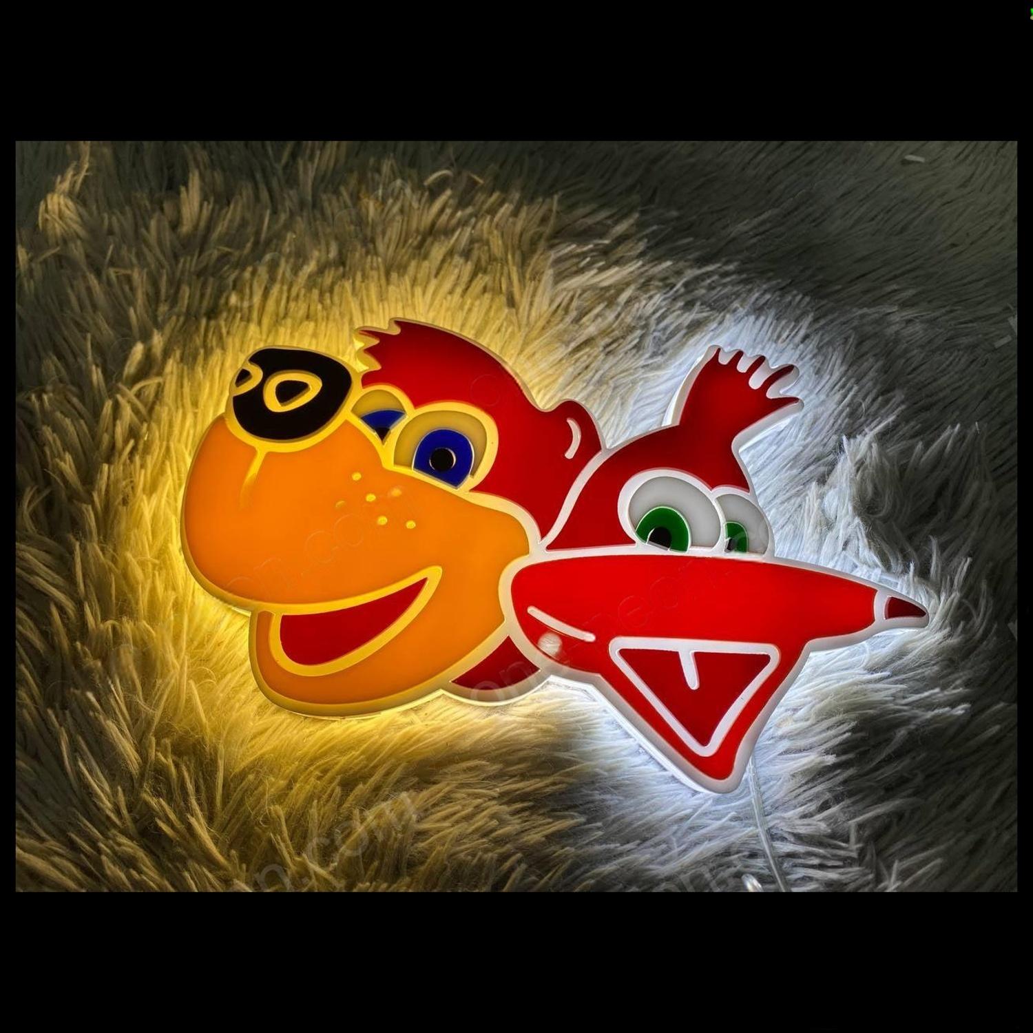 Banjo Kazooie Multicolor Cartoon Led Neon Sign For Indoor Kids Room Decor | Shineneon