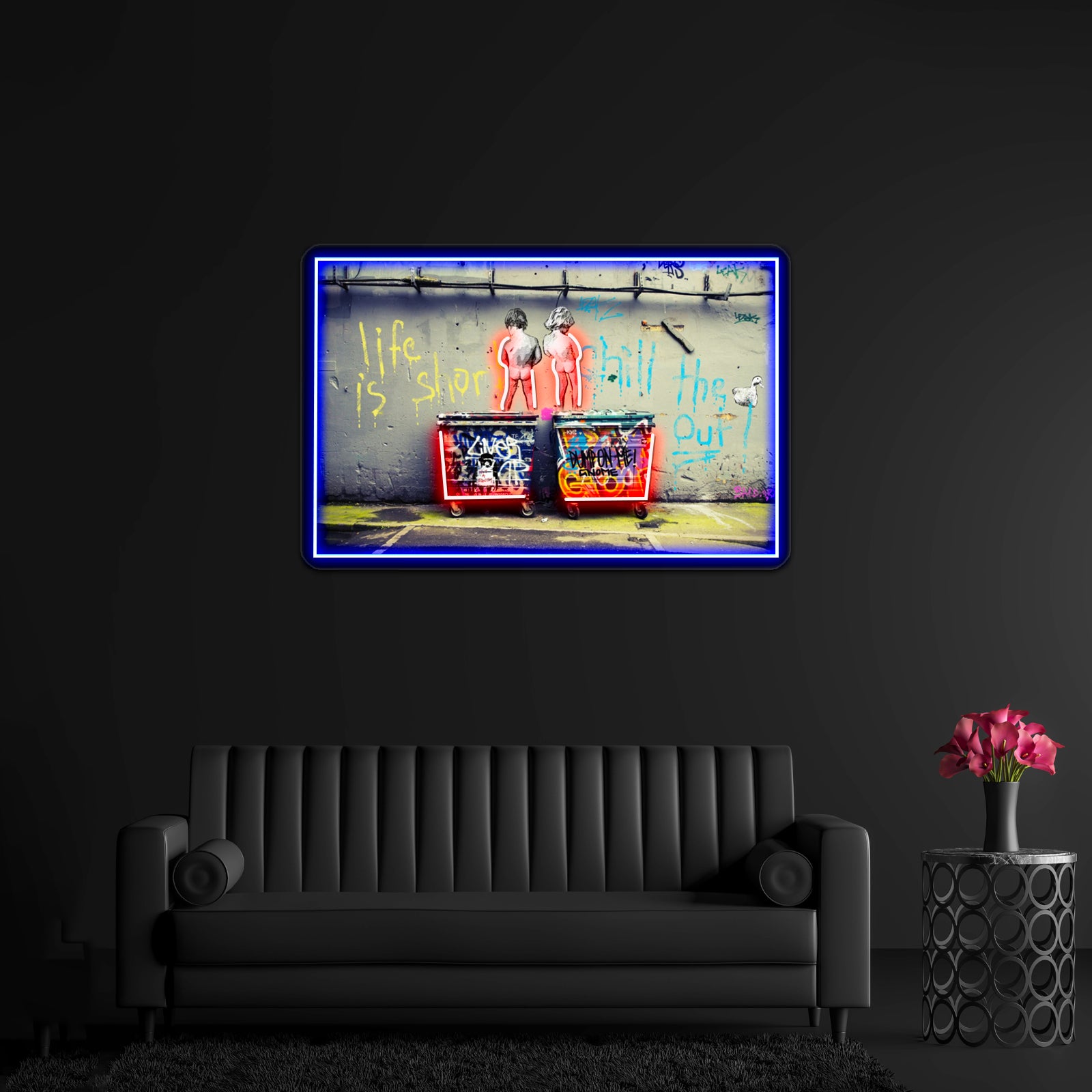 Banksy Chill The Duck Out Artwork Led Neon Sign - LED neon sign view 5