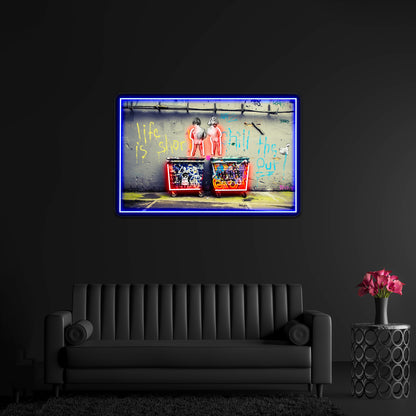 Banksy Chill The Duck Out Artwork Led Neon Sign - LED neon sign view 5