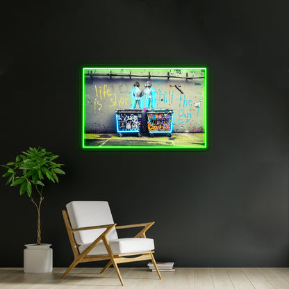 Banksy Chill The Duck Out Artwork Led Neon Sign