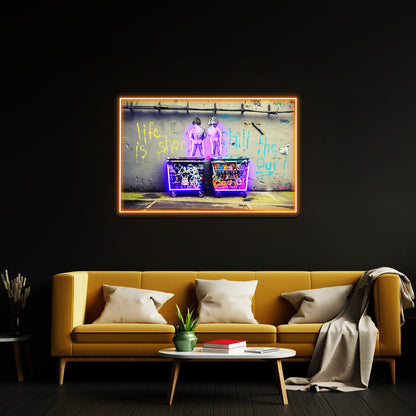 Banksy Chill The Duck Out Artwork Led Neon Sign - LED neon sign view 6