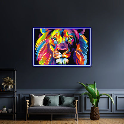 Banksy Rainbow Lion Graffiti Pop Art Painting Artwork Led Neon Sign - Shineneon