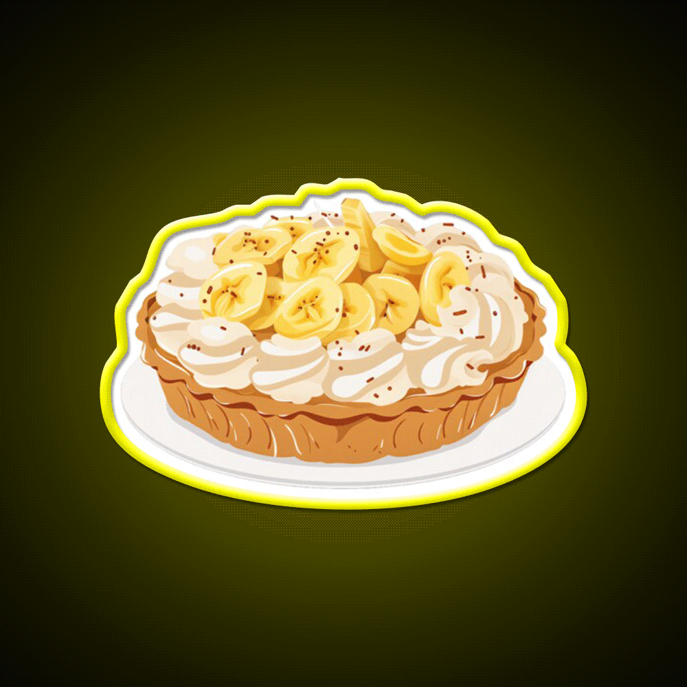 Banoffee Pie Snack Food Led Neon Sign Rgb Color - Custom LED neon sign front view