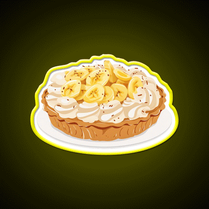 Banoffee Pie Snack Food Led Neon Sign Rgb Color - Custom LED neon sign front view