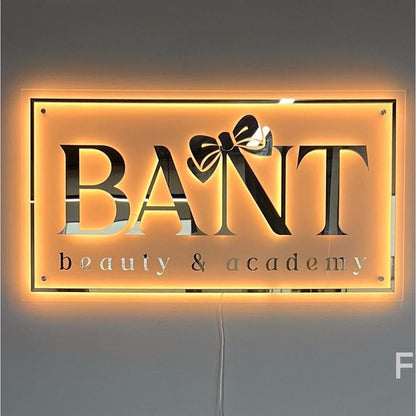 Bant Beauty Academy Acrylic Business Logo Sign - Shineneon
