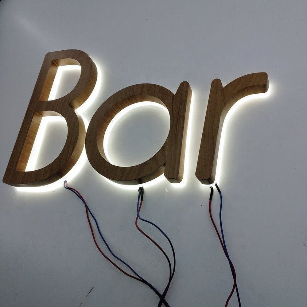 Bar 3D Backlit Channel Letters Led Light Sign - Shineneon