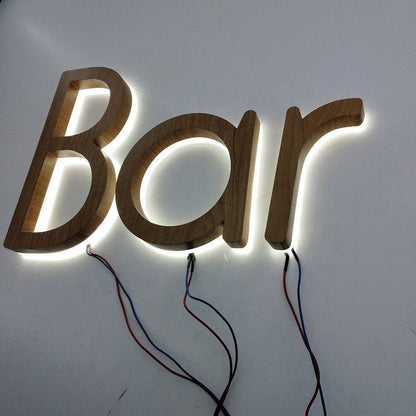 Bar 3D Backlit Channel Letters Led Light Sign - Shineneon