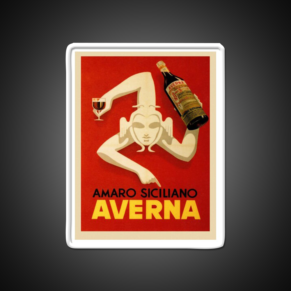 Bar Amaro Siciliano Averna Red Wine Cocktail Bar Decor Led Neon Sign Rgb Color - LED neon sign view 11
