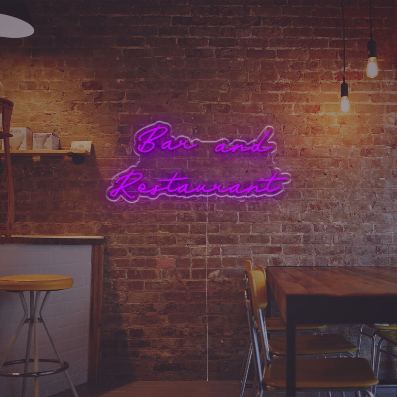 Bar And Restaurant Led Neon Sign Home Bars Chic Cafes And Vibrant Parties | Shineneon