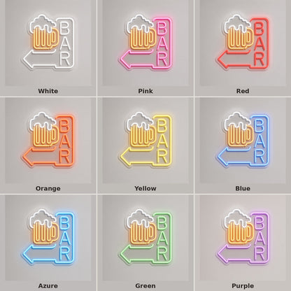 Bar Arrow Beer Mug LED Neon Sign