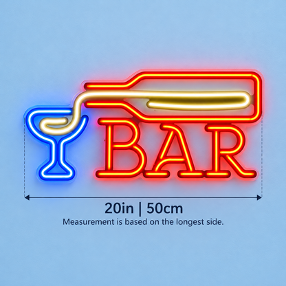 Bar Bottle Glass LED Neon Sign