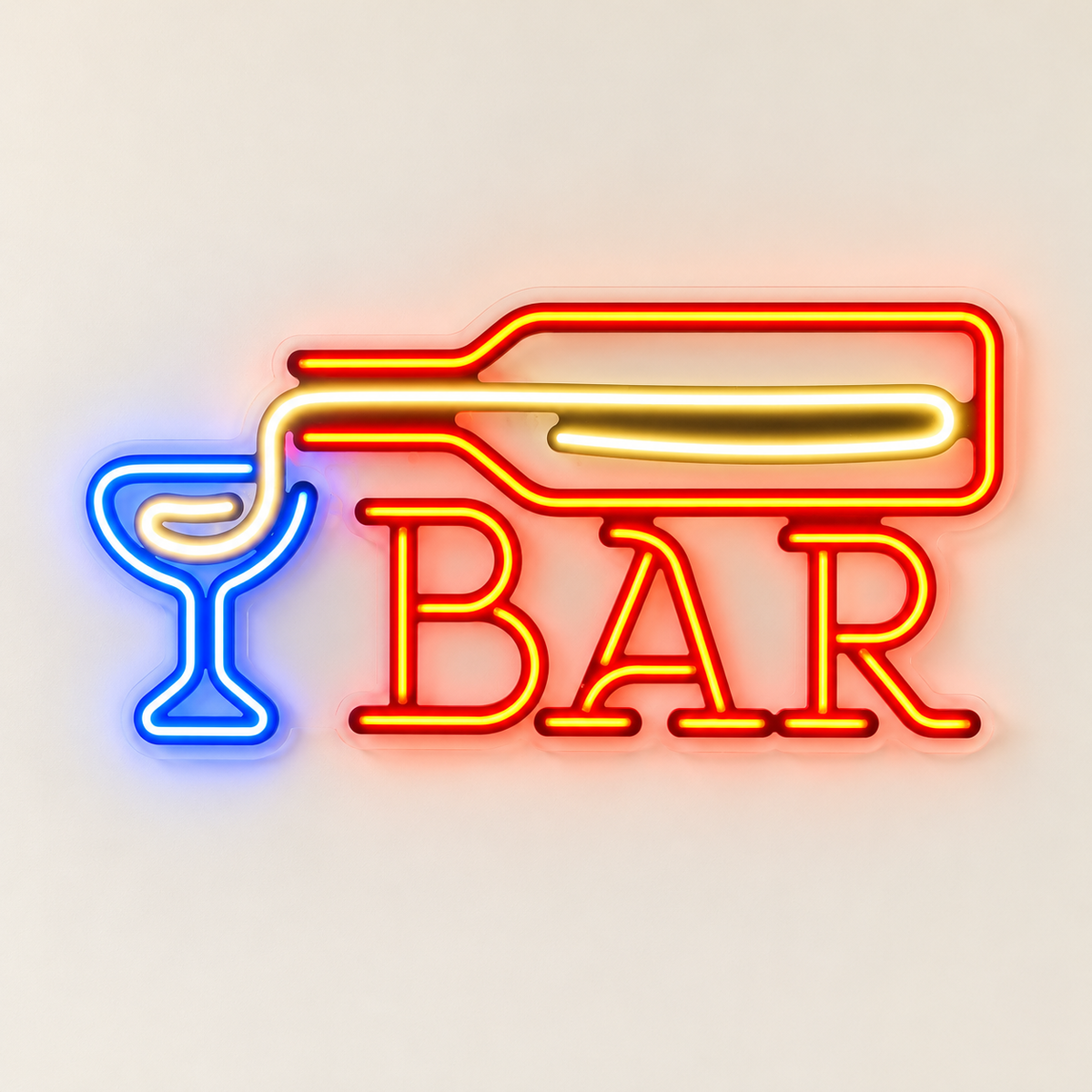 Bar Bottle Glass LED Neon Sign