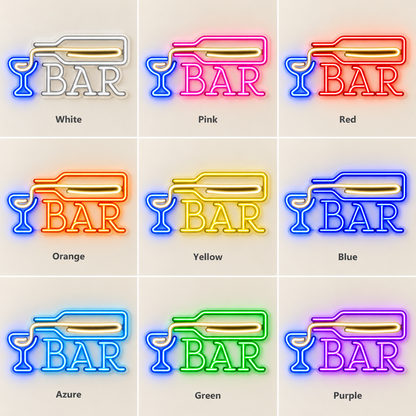Bar Bottle Glass LED Neon Sign