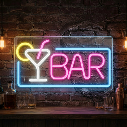 Bar Business LED Neon Sign Wall Art - 03 Real Lifestyle Scene