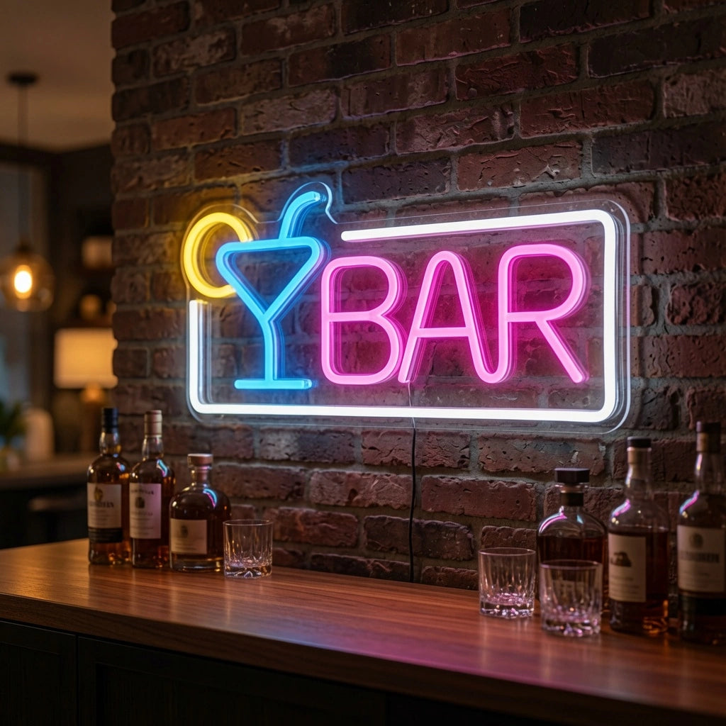 Bar Business LED Neon Sign Wall Decor - 03 Real Lifestyle Scene