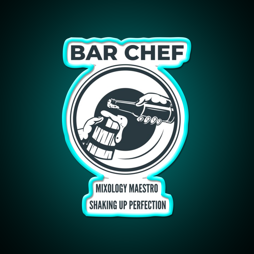 Bar Chef Man Cave Bar Led Neon Sign Bar Decor Rgb Color
