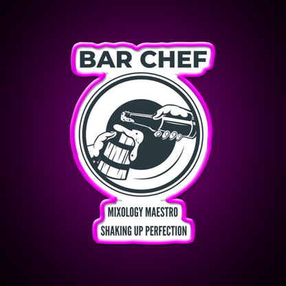 Bar Chef Man Cave Bar Led Neon Sign Bar Decor Rgb Color