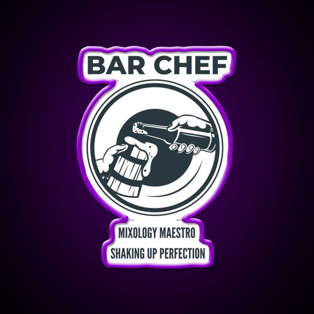 Bar Chef Man Cave Bar Led Neon Sign Bar Decor Rgb Color