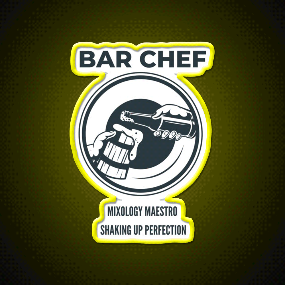 Bar Chef Man Cave Bar Led Neon Sign Bar Decor Rgb Color